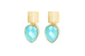 Blue Chalcedony Teardrop Earrings