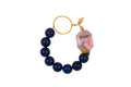 Peruvian Pink Opal and Lapis Lazuli Vermeil Bracelet