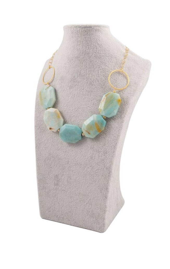 Green Amazonite Statement Necklace