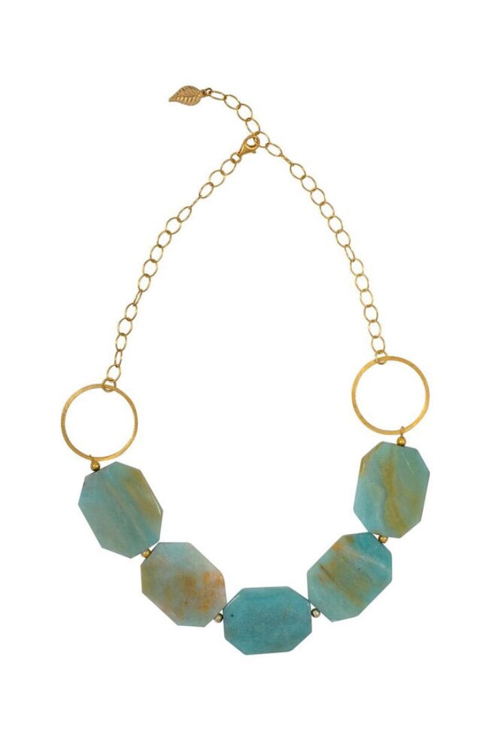 Green Amazonite Statement Necklace