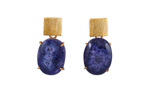 Purple Solar Quartz Earrings