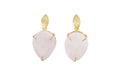 White Druzy Drop Earrings
