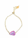 Pink Rocks In The Sky Chain Bracelet