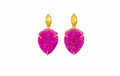 Pink Druzy Drop Earrings