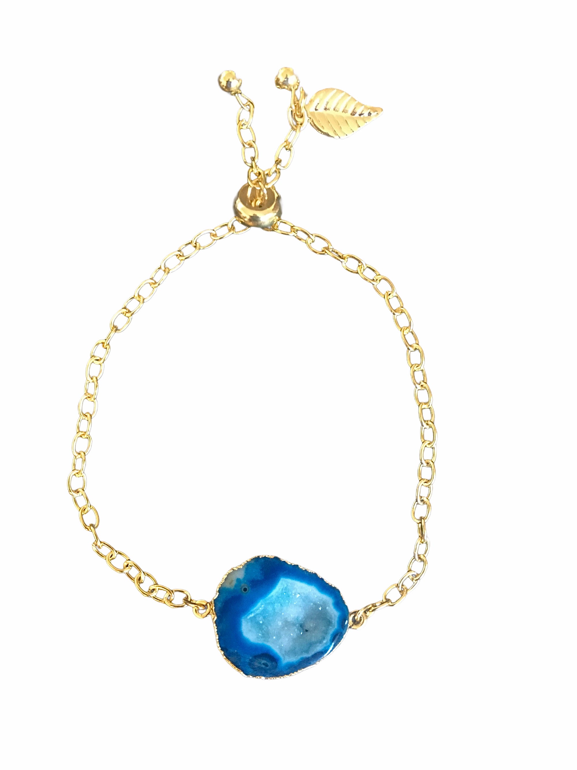 Blue Rocks In The Sky Chain Bracelet
