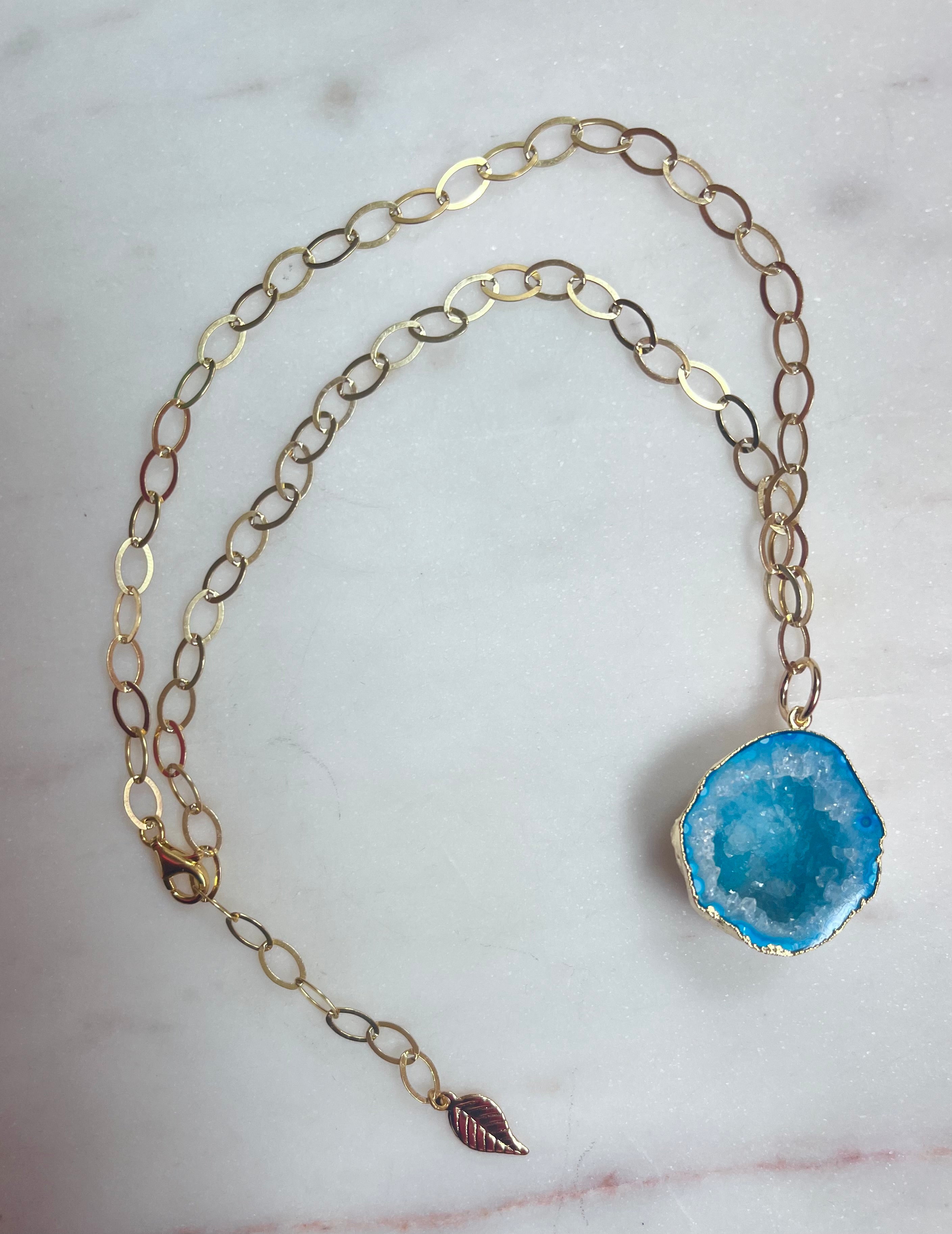 Rocks in the Sky Aqua Necklace