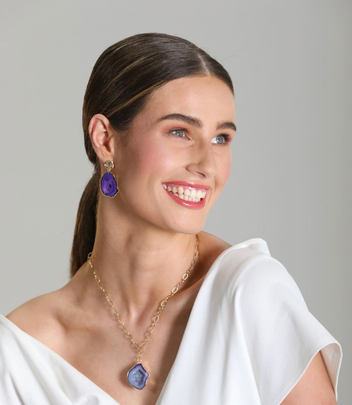Rocks in the Sky Purple Necklace